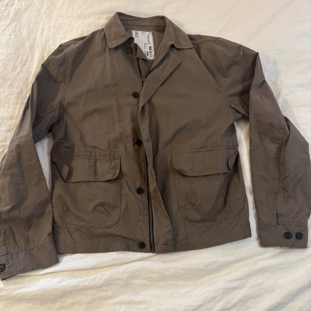 Billy Reid unlined surplus-inspired jacket, mens XL, olive